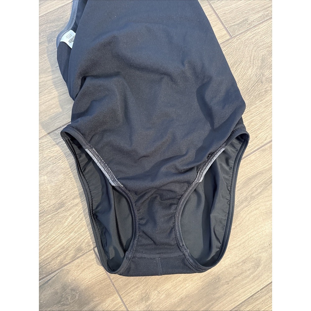 Women's Speedo Pro LT Flyback Training One Piece Swimsuit Black Grey Size 12/38 - Picture 10 of 11